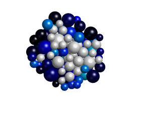 3-D image of a glass molecule